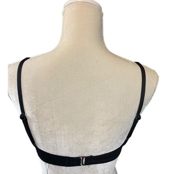 New! Andie Swim Size Med Women's Black The Bora Bora Bikini Top Removable Straps - Picture 5 of 13